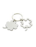 Metal double clover shaped  keychain | #MK141