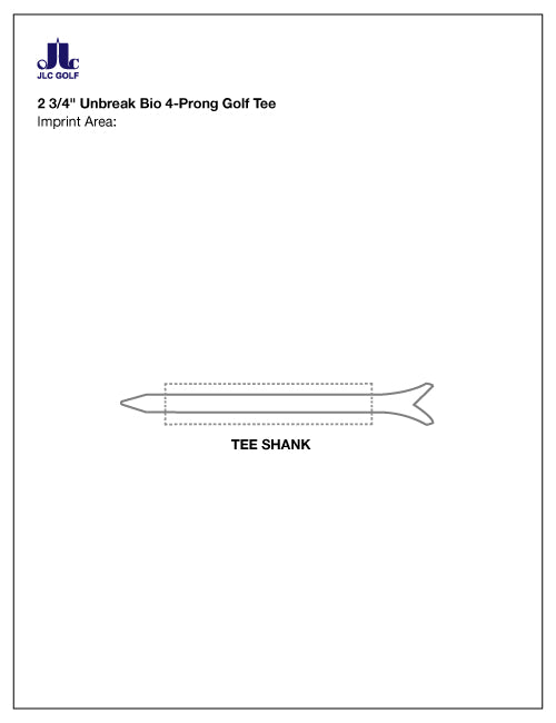 Printed U-Bio 4-Prong Golf Tee 2-3/4" - #1793P