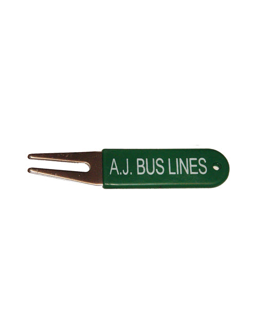 Printed Rounded Top Metal Resort Divot Tool | #3002P
