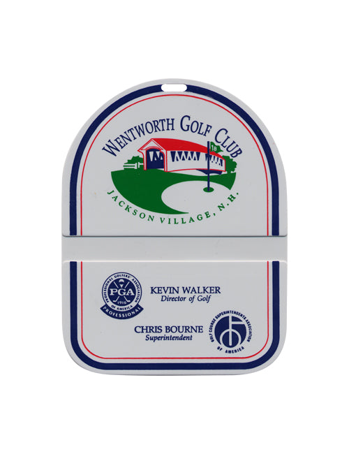 Rounded-Top Slot PVC Tag | #50102S