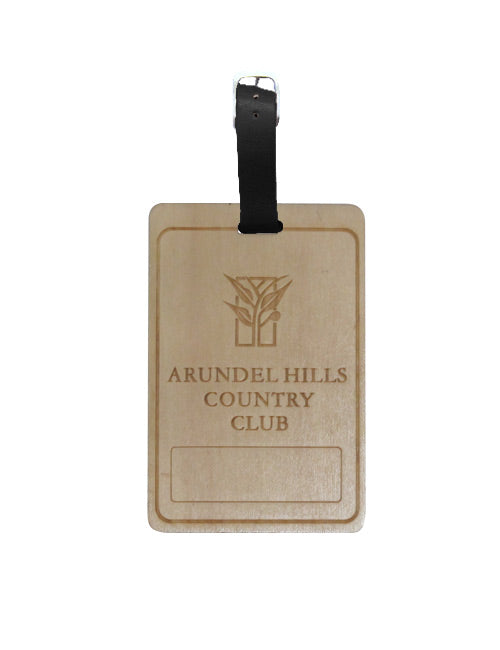 Wood Bag Tag Square | #50134