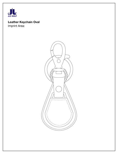 Leather Keychain Oval - #6301 - JLC Golf Shop