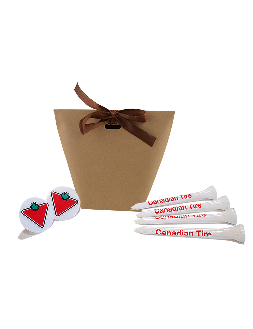 Natural Retro Mini Box with 15 Golf Tees + 2 Markers | #703