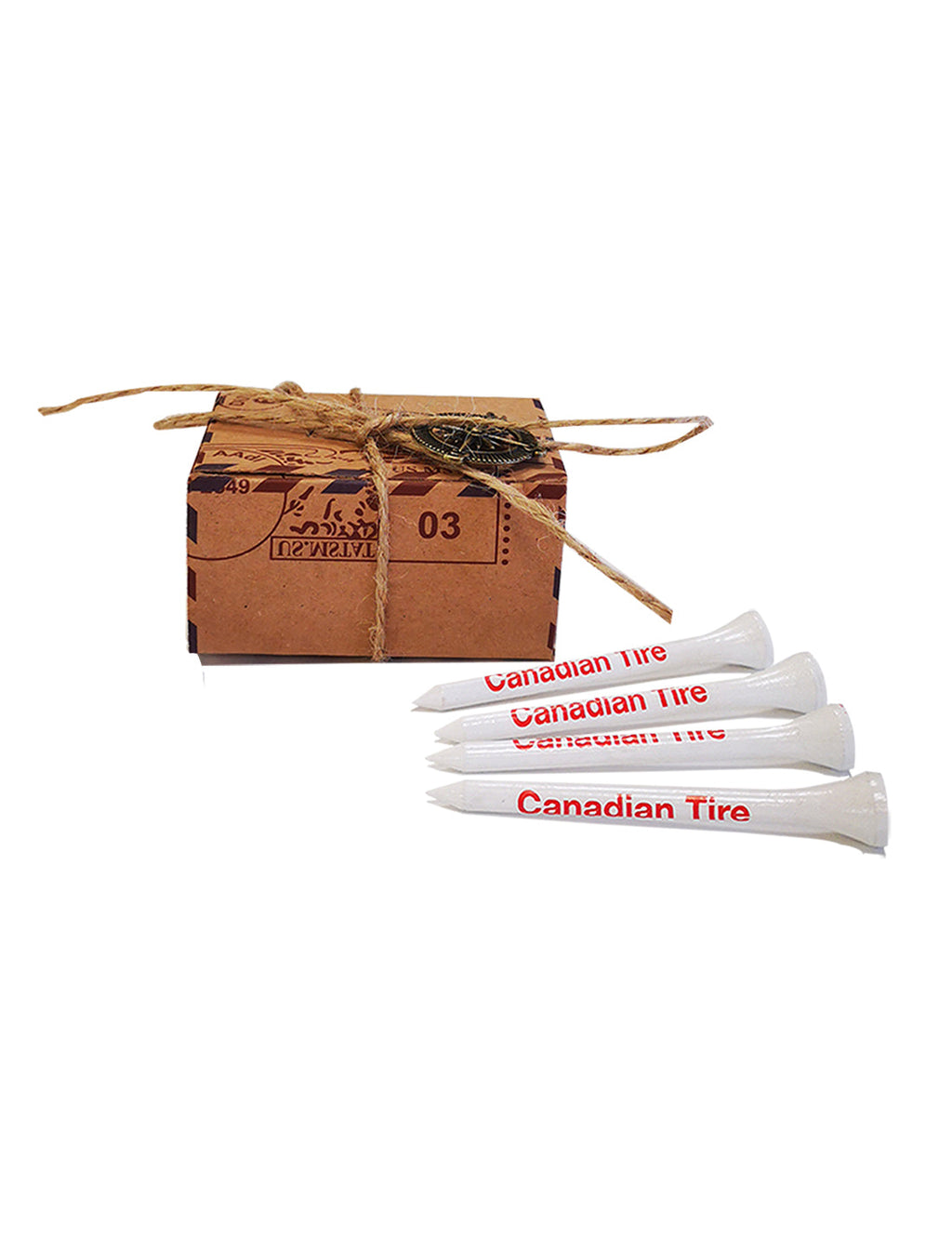 Air Mail Compass Box with 8 Golf Tees - #711 - JLC Golf Shop