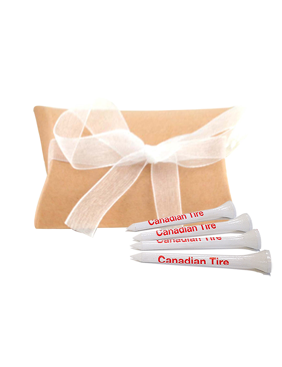 Natural Pillow Box with 10 Golf Tees | #714