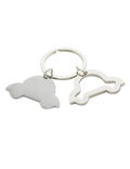 Metal double car shaped  keychain | #MK137