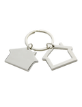 Metal double house shaped  keychain | #MK142