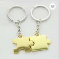 Metal couple keychain | #MK155