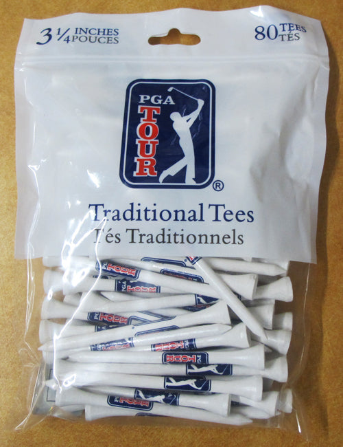 PGA Tour Wood Golf Tee,  3 1/4", 80/pack | #ZW314