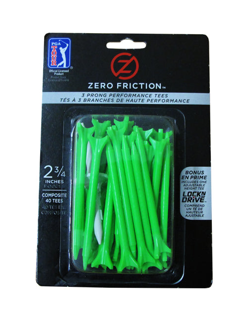 ZeroFriction Golf Tee, 3 Prong, 2 3/4", 40/pack | #ZPB234